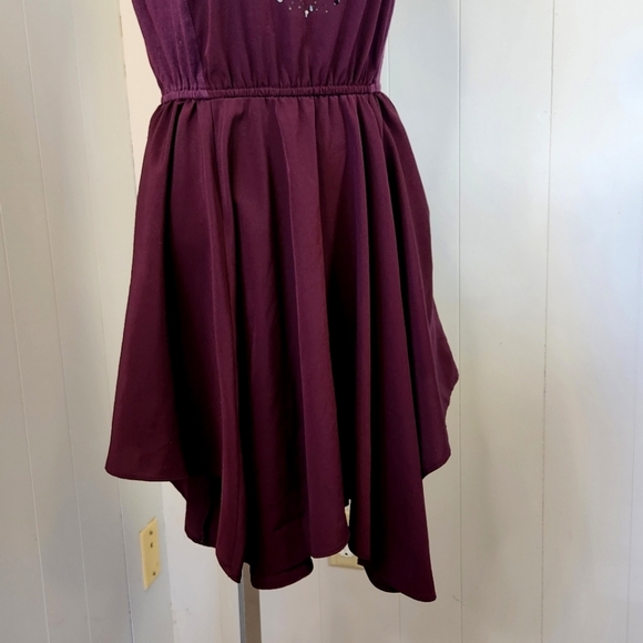 Element Purple Sleeveless A-Line Fit & Flare Summer Dress Sundress Cut-Out - Picture 3 of 8